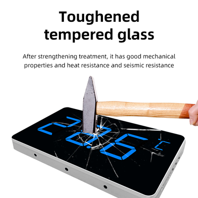 LX923TW-B Digital Temperature Humidity Meter with Waterproof Probe - Blue Backlight Hygrometer for Pool Industrial Home Use