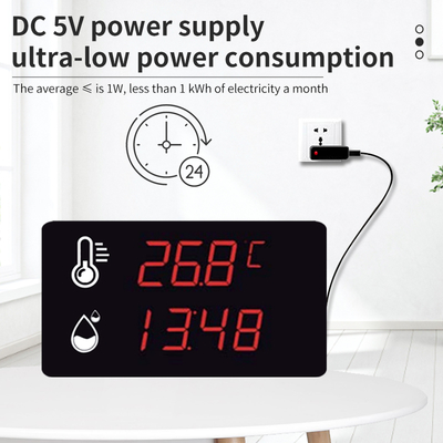 Waterproof Probe Digital ThermometerDigital Thermometer with Probe High Accuracy External Sensor for Sauna Room Greenhouse Use