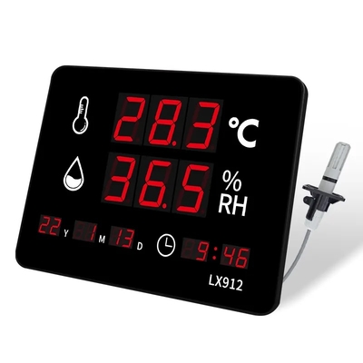 Led Thermometer Digital Thermo Hygrometer Clock and Hygrometer Wall Clock  Digital Measuring Digital Hygrometer Thermometer Supp