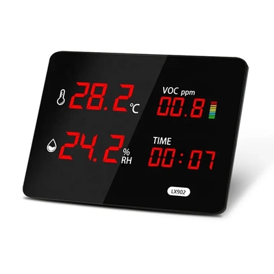 Digital Thermometer for Home With Temperature Sensor Time Display TVOC Detect Thermometer Outdoor Air Quality Monitor Room