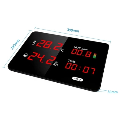 Digital Thermometer for Home With Temperature Sensor Time Display TVOC Detect Thermometer Outdoor Air Quality Monitor Room