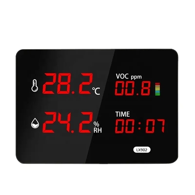 Digital Thermometer for Home With Temperature Sensor Time Display TVOC Detect Thermometer Outdoor Air Quality Monitor Room