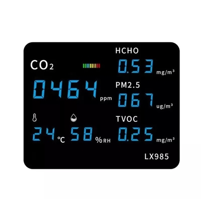 LX985A Humity Thermometer with Formaldehyde TVOC PM2.5 Detection Digital Humidity Temperature Display for Air Quality Monitoring