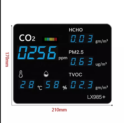 LX985A Humity Thermometer with Formaldehyde TVOC PM2.5 Detection Digital Humidity Temperature Display for Air Quality Monitoring
