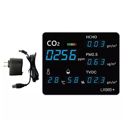 LX985A Humity Thermometer with Formaldehyde TVOC PM2.5 Detection Digital Humidity Temperature Display for Air Quality Monitoring