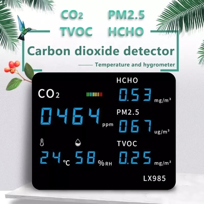LX985A Humity Thermometer with Formaldehyde TVOC PM2.5 Detection Digital Humidity Temperature Display for Air Quality Monitoring