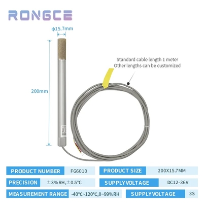 temperature humidity sensor 0-10V output pipeline industrial grade dustproof and high-temperature resistant transmitter FG6010