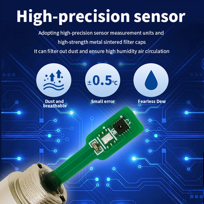 Temperature and Humidity Sensor High Temperature Resistant Pipe Transmitter Industrial High Precision 4~20mA Current Output