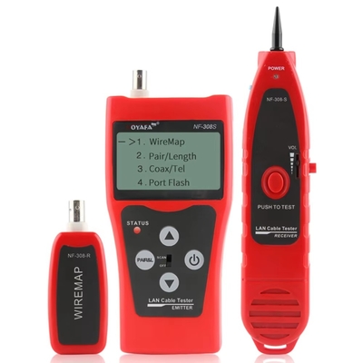 NF-308S RJ45 RJ11 CAT5 CAT6 LCD Cable Tracker LAN Cable Length Tester and Fault Tester Fiber Optic Equipment