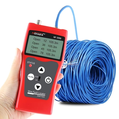 NF-308S RJ45 RJ11 CAT5 CAT6 LCD Cable Tracker LAN Cable Length Tester and Fault Tester Fiber Optic Equipment